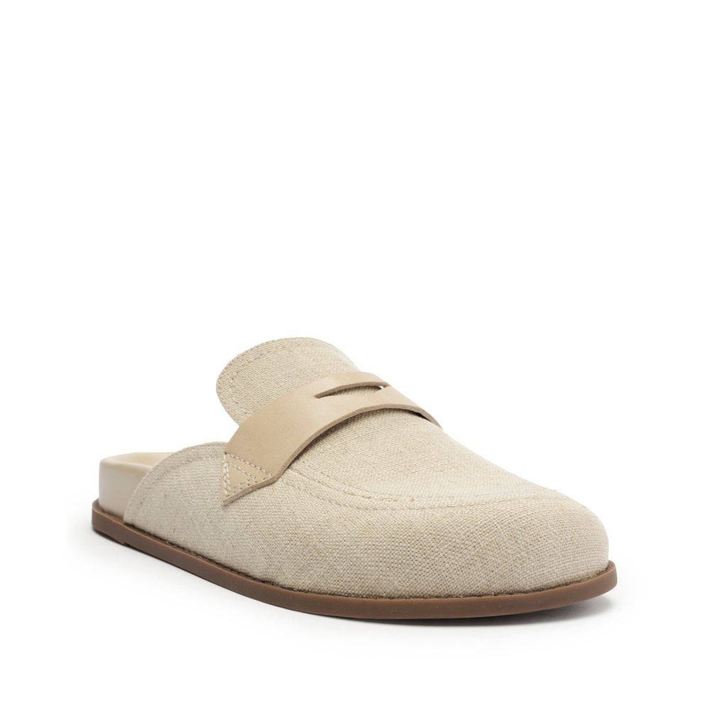 Schutz Ava Linen Flat Loafer Mule Womens Sandal Womens Size 11 - Picture 2 of 10